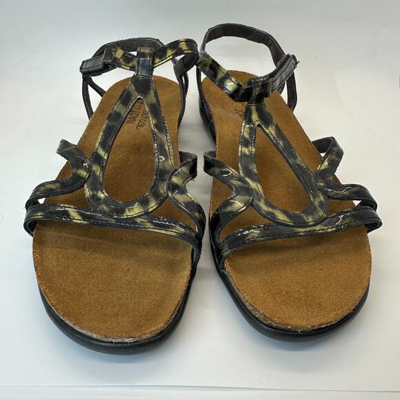 Naot Dorith Women Gladiator Sandal US 8 Leopard‎ Suede Leather Hook & Loop Strap - Picture 2 of 16